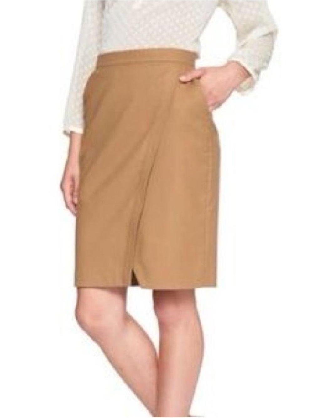 Banana Republic Classic Tan Knee-Length Pencil Skirt